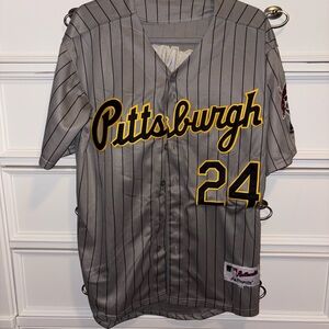 Majestic Gray and Gold Pittsburgh Jersey